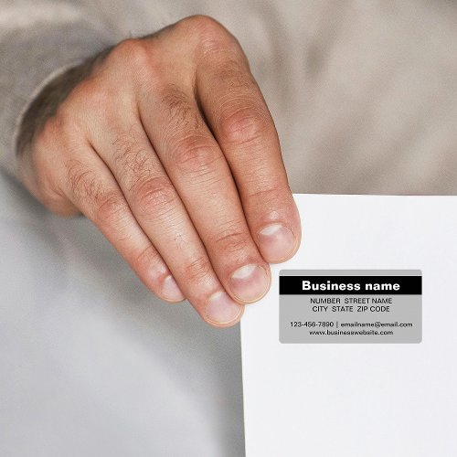 Highlighted Business Name on Gray Address Label