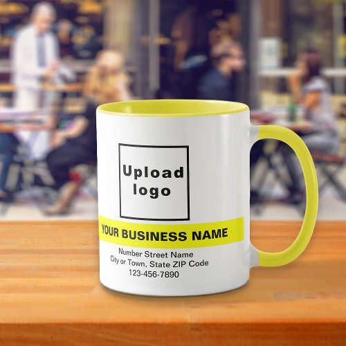 Highlighted Business Name on Yellow Combo Mug