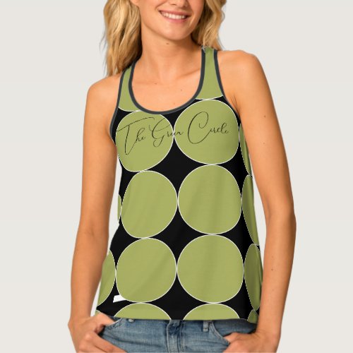 Highlighted Green Circle Womens Tank Top