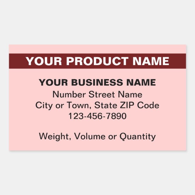 Highlighted Product Name on Red Rectangle Sticker (Front)