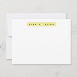 Highlighter A2 Stationery - Lemon Yellow Note Card