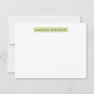 Highlighter A2 Stationery - Sage Green Note Card
