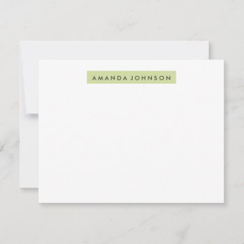 Highlighter A2 Stationery - Sage Green Note Card by PinkHippoPrints at Zazzle