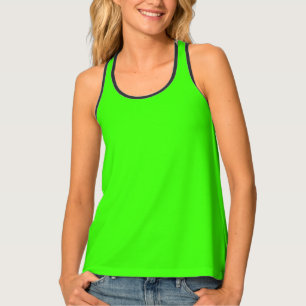 Highlighter Neon Green Solid Color Tank Top
