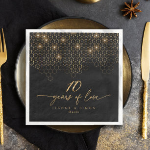 Highlights Gold 10th Anniversary ID1165 Paper Dinner Napkins