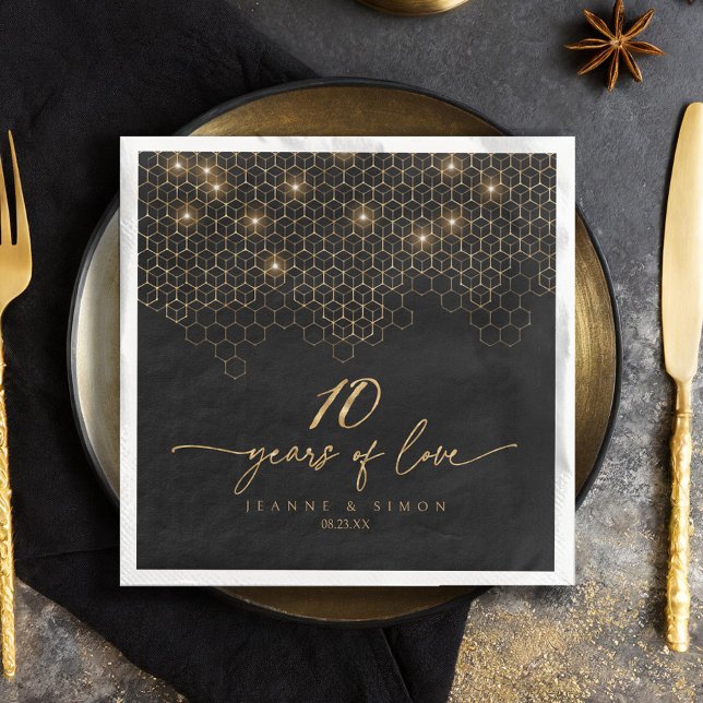 Highlights Gold 10th Anniversary ID1165 Paper Dinner Napkins (Creator Uploaded)
