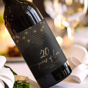Highlights Gold 20th Anniversary ID1165 Wine Label