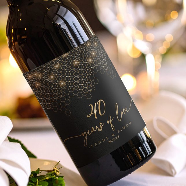 Highlights Gold 40th Anniversary ID1165 Wine Label (Creator Uploaded)