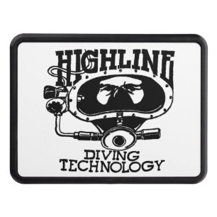 Highline Diving Technology Retro Logo Hitch Cover