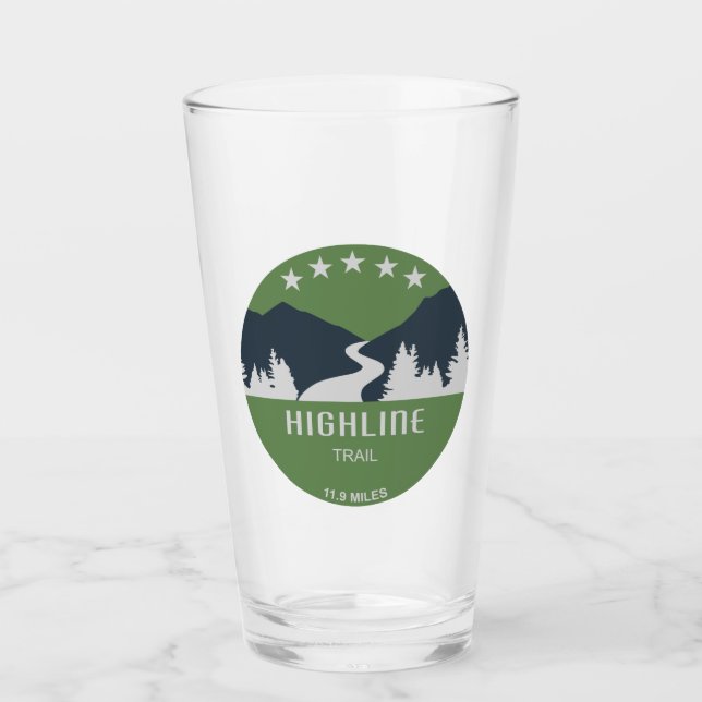 Highline Trail Glacier National Park Glass (Front)