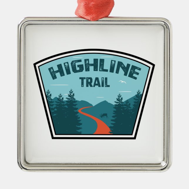 Highline Trail Glacier National Park Metal Ornament (Front)