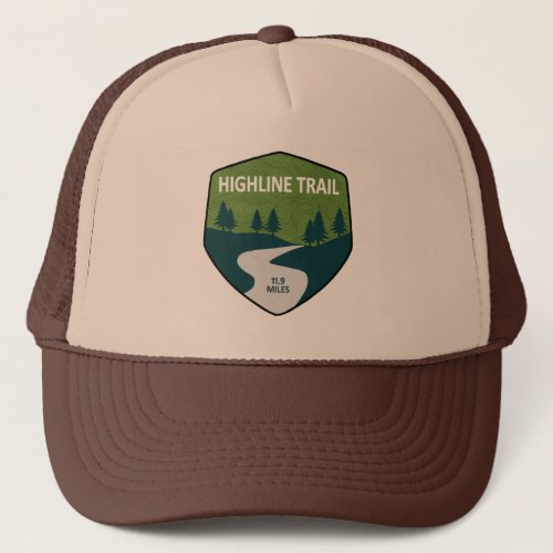 Highline Trail Glacier National Park Trucker Hat