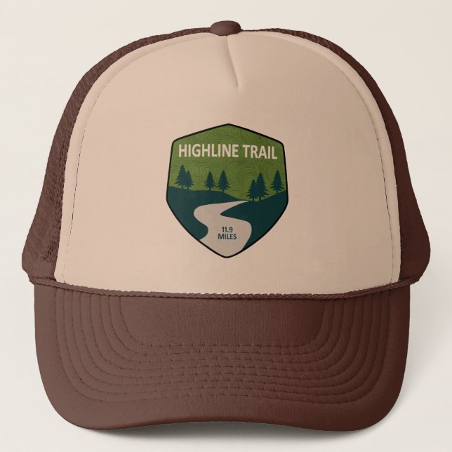 Highline Trail Glacier National Park Trucker Hat (Front)