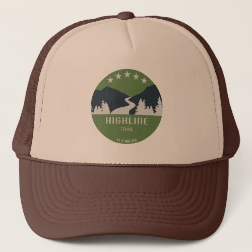 Highline Trail Glacier National Park Trucker Hat