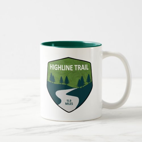 Highline Trail Glacier National Park Two_Tone Coffee Mug