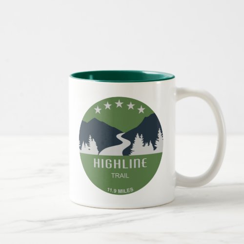 Highline Trail Glacier National Park Two_Tone Coffee Mug