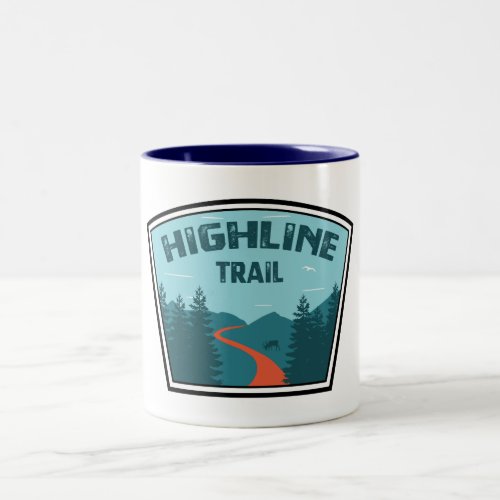 Highline Trail Glacier National Park Two_Tone Coffee Mug