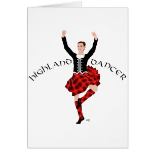 Highlland Dancer in Red Plaid Cards