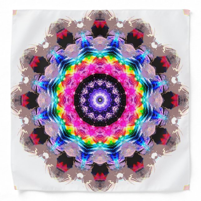Highly Colorful Mandala Art Bandana (Front)