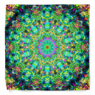 Highly Colorful Psychedelic Mandala Bandana