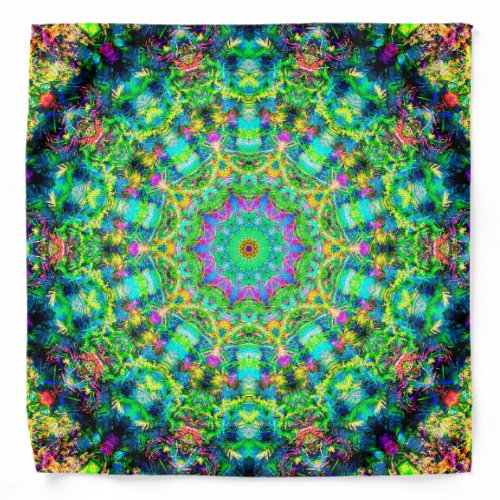 Highly Colorful Psychedelic Mandala Bandana