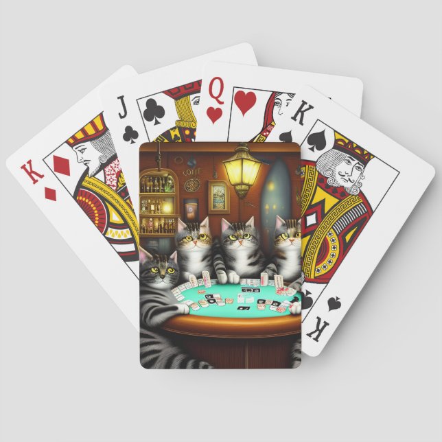 Highly Detailed Cats Playing Poker Poker Cards (Back)