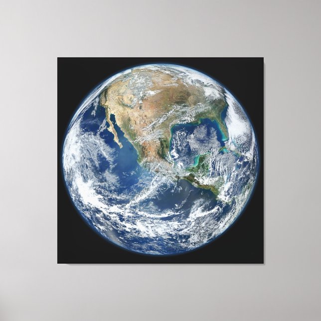 Highly Detailed Earth | Blue Marble Canvas Print (Front)