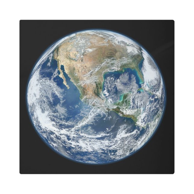 Highly Detailed Earth | Blue Marble Metal Print (Front)