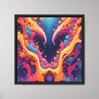 Highly detailed psychedelic abstract artwork 1 canvas print