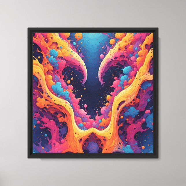 Highly detailed psychedelic abstract artwork 1 canvas print (Front)