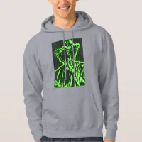 Grey and best sale neon green hoodie