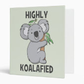Highly Koalafied Koala 3 Ring Binder (Front/Inside)