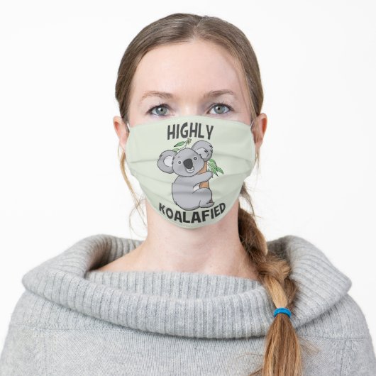 Highly Koalafied Koala Adult Cloth Face Mask (Worn)
