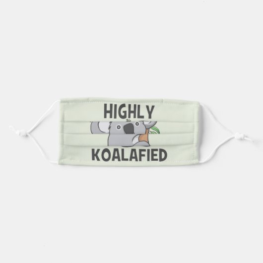 Highly Koalafied Koala Adult Cloth Face Mask (Front, Folded)