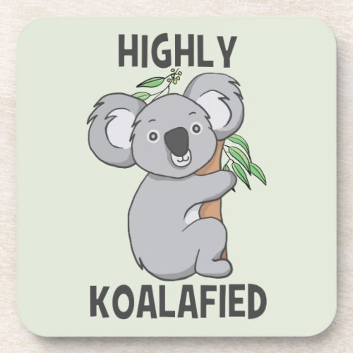 Highly Koalafied Koala Beverage Coaster