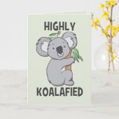 Highly Koalafied Koala Card (Yellow Flower)