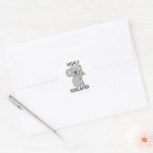 Highly Koalafied Koala Classic Round Sticker (Envelope)