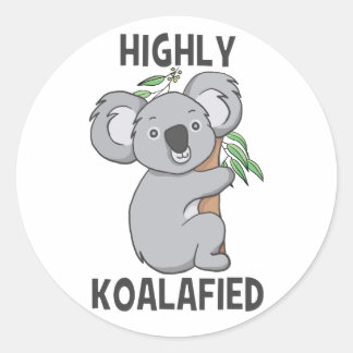 Highly Koalafied Koala Classic Round Sticker