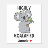 Highly Koalafied Koala Contour Cut Sticker (Sheet)