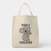 Highly Koalafied Koala Cute Tote Bag (Back)