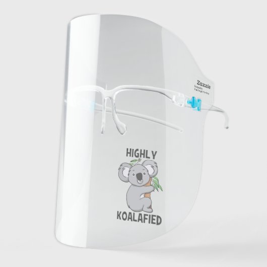 Highly Koalafied Koala Face Shield (Front Left)
