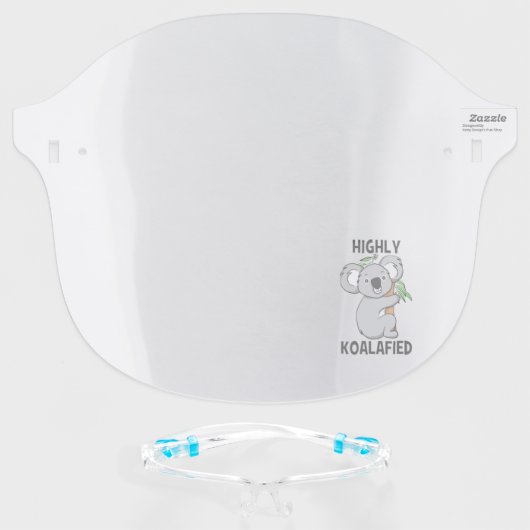 Highly Koalafied Koala Face Shield (Front w/Glasses)