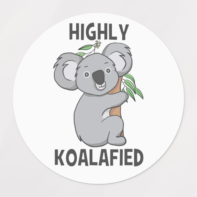 Highly Koalafied Koala Labels (Design 2)