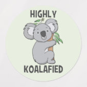 Highly Koalafied Koala Labels (Design 1)