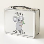 Highly Koalafied Koala Metal Lunch Box (Back)
