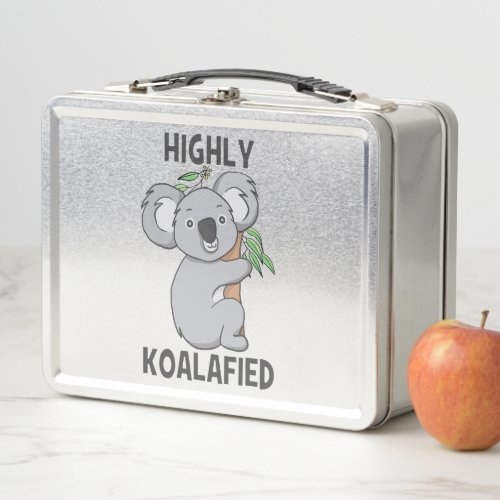 Highly Koalafied Koala Metal Lunch Box