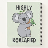 Highly Koalafied Koala Notebook (Back)