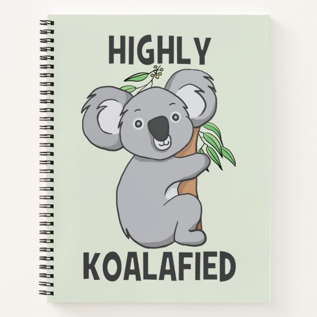 Highly Koalafied Koala Notebook (Front)