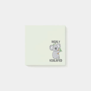 Highly Koalafied Koala Post-it Notes
