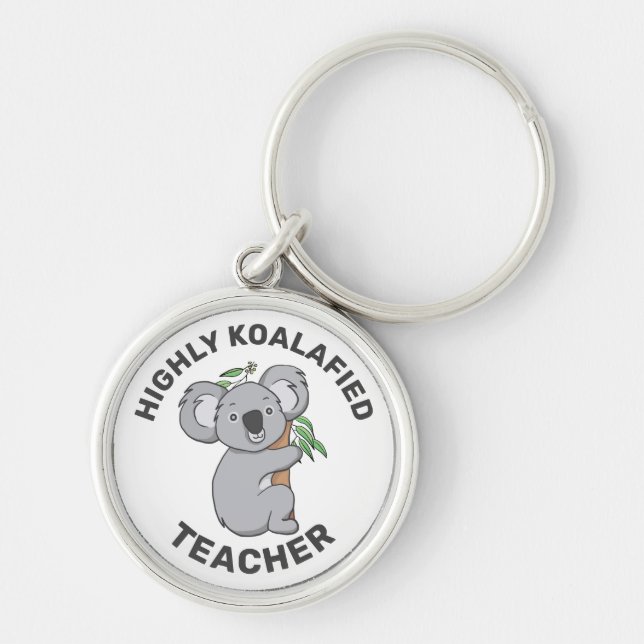 Highly Koalafied Koala Qualified Round Keychain (Front)